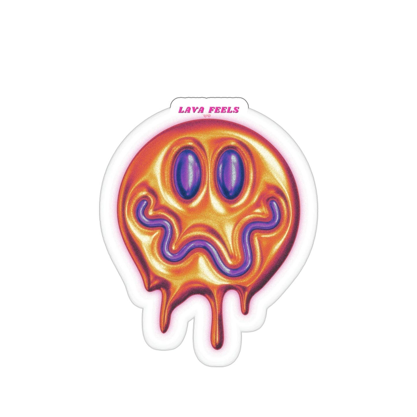 Melted Smiley Sticker