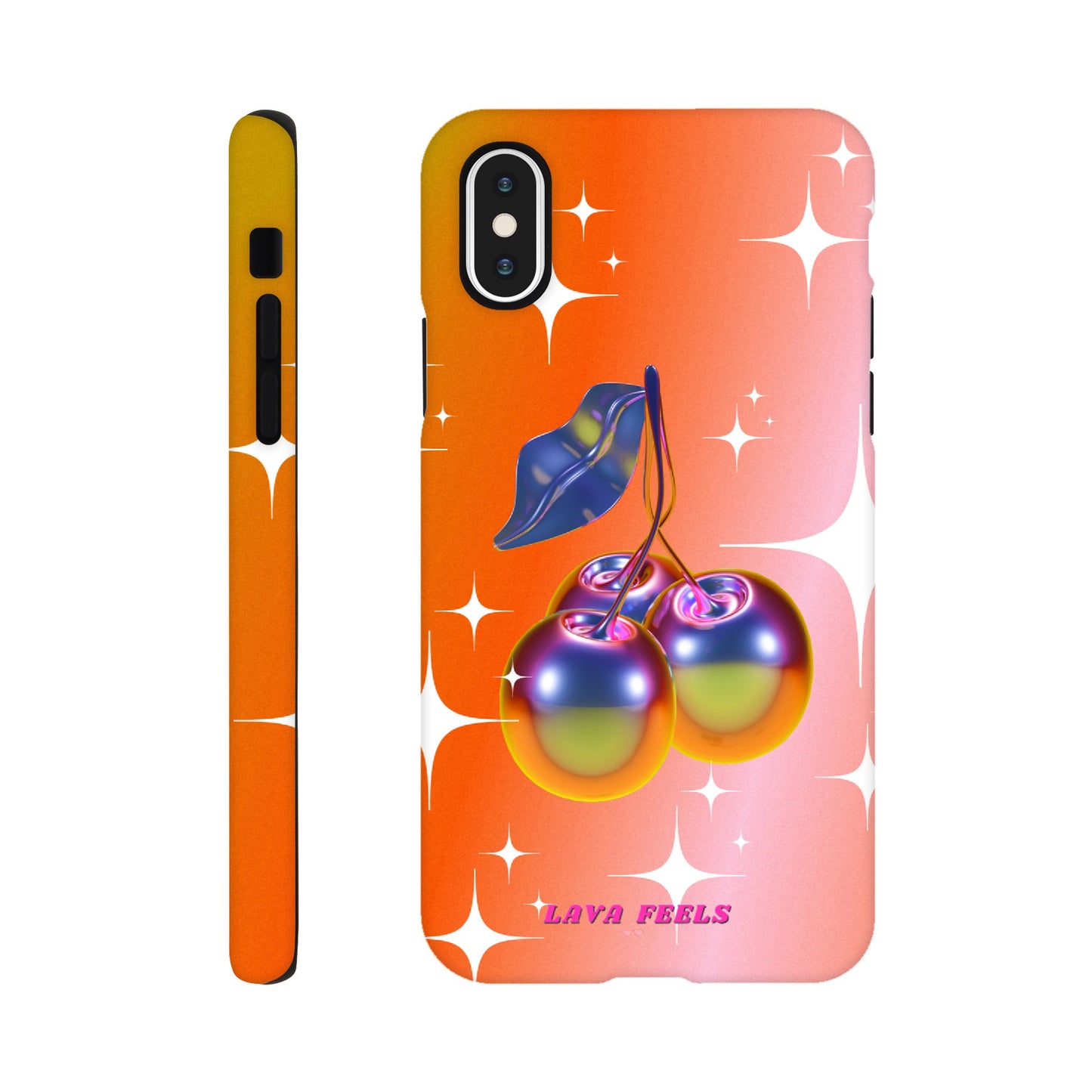 Lava Feels Retro Cherry Tough Phone Case