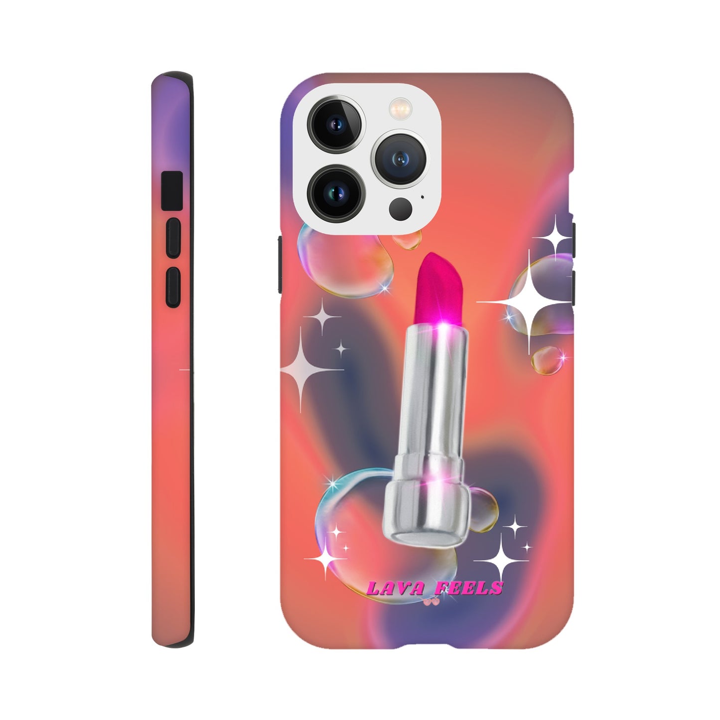 Lava Feels Lipstick Baddie Tough Phone Case