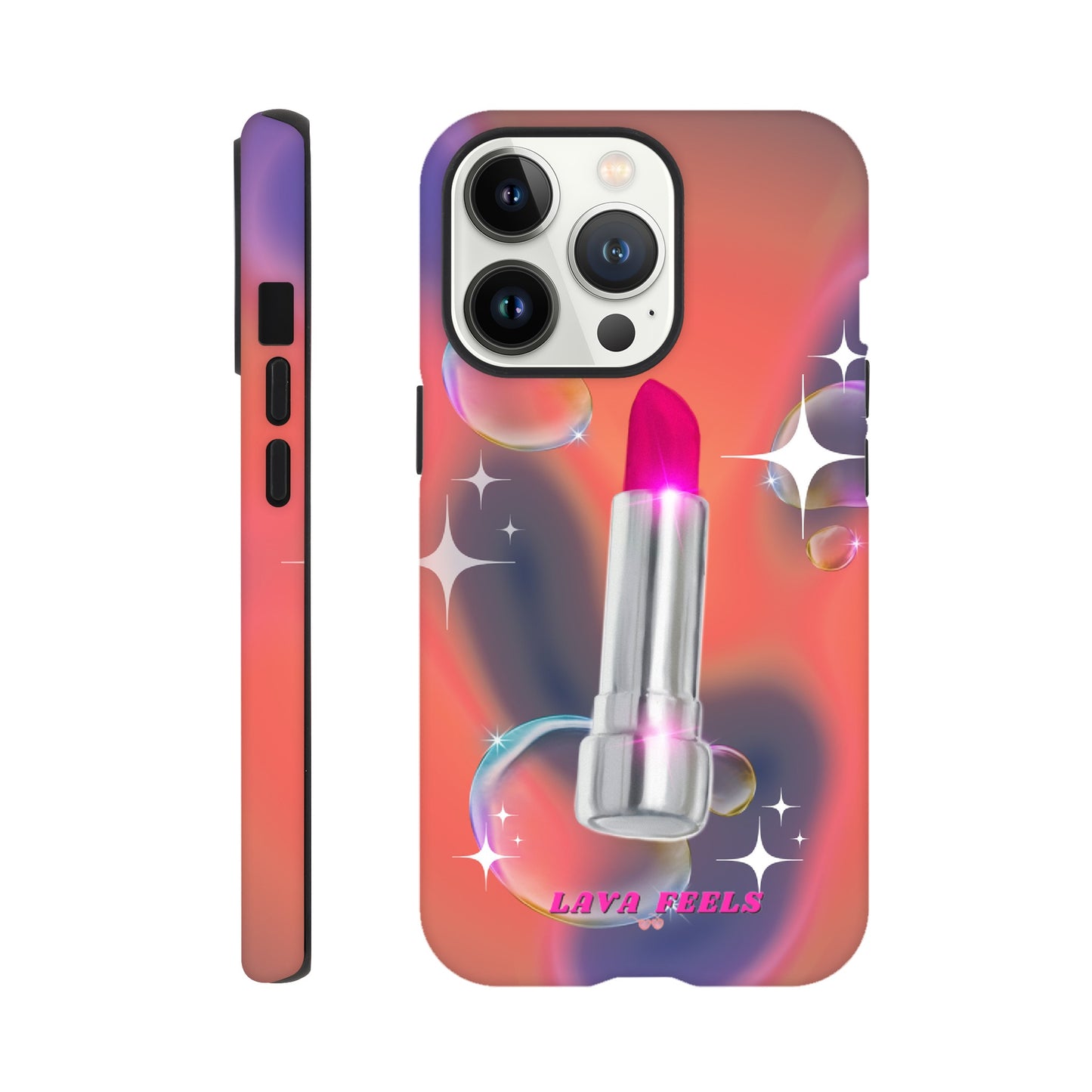 Lava Feels Lipstick Baddie Tough Phone Case